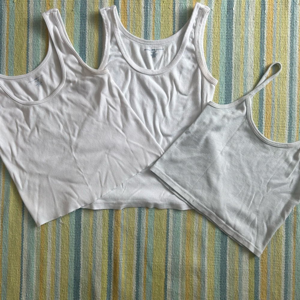 Brandy Melville Assorted White Tank Tops